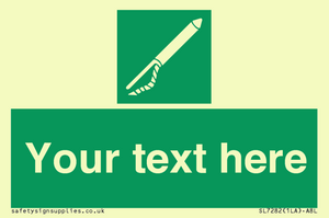 Custom sign safe condition Line throwing appliance